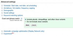 Google Keyword Variants Matching Updates